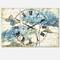 Designart Butterfly Blue Garden II Multipanel Wall Clock